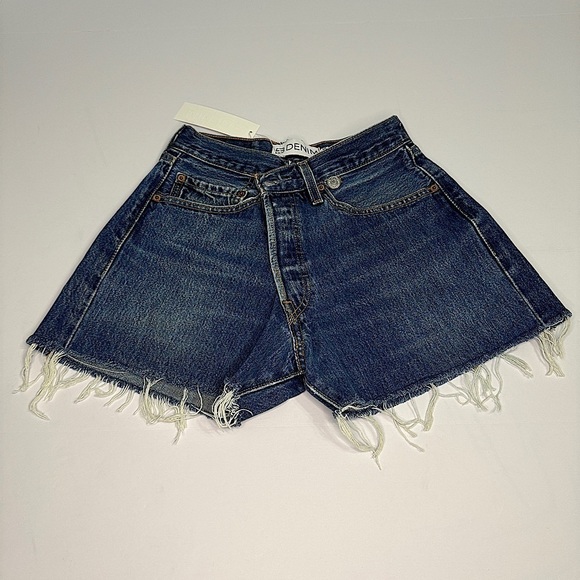 EB Denim Pants - EB Denim Reconstructed Levi’s Vintage Cross Over Shorts SZ XXS/24 90’s Y2K USA